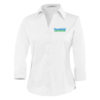 Ladies Easy Care 3/4 Sleeve Button Up Shirt - Image 4