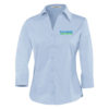 Ladies Easy Care 3/4 Sleeve Button Up Shirt - Image 2